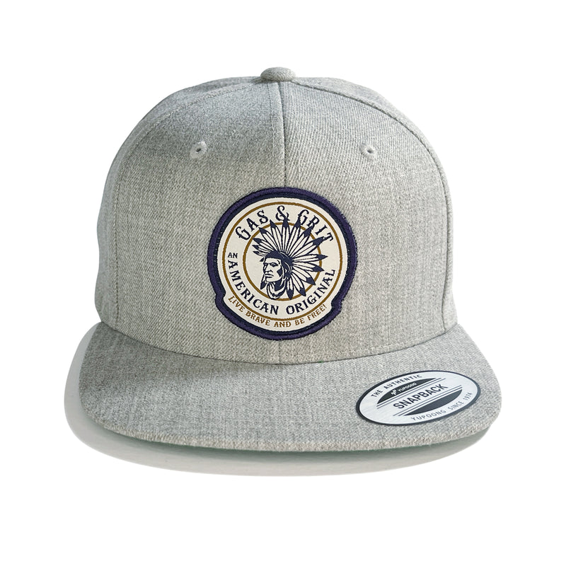 Flat Bill Hats | Heather Gray Hat | Gas and Grit