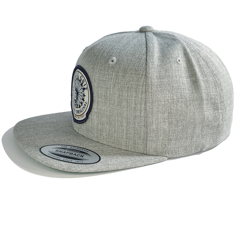 Flat Bill Hats | Heather Gray Hat | Gas and Grit