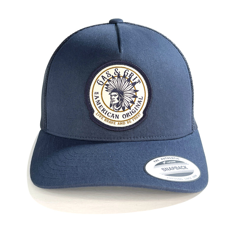 Navy Blue Trucker Hat | Navy Mesh Hat | Gas and Grit