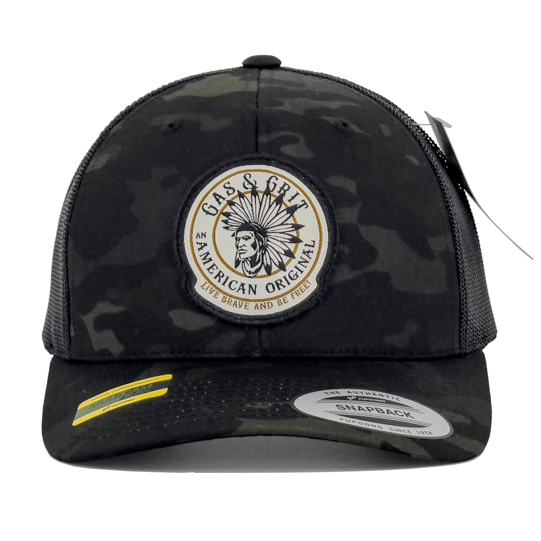 Black Icon Patch Black MultiCam Black Mesh Back Hat