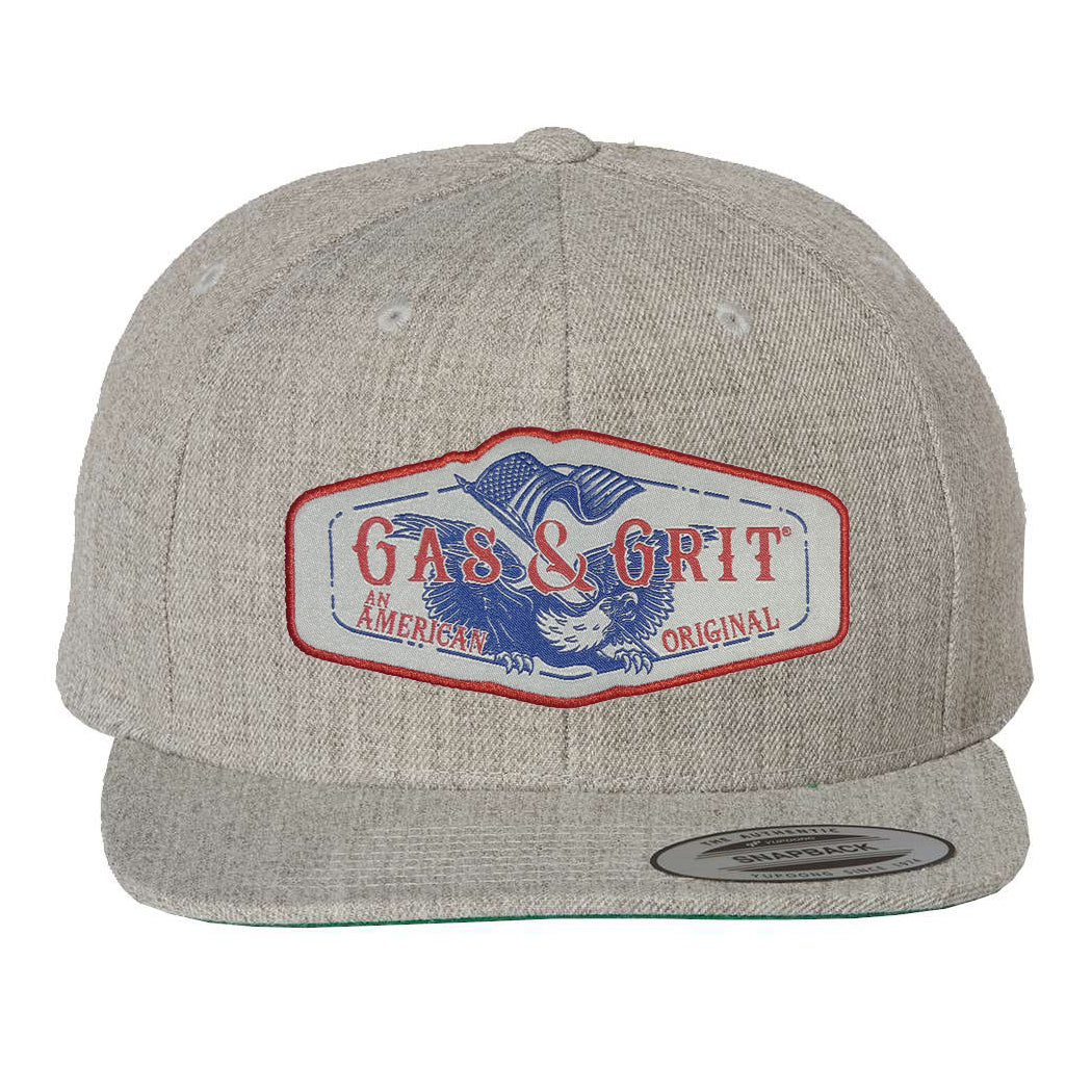 American Eagle Large Patch Heather Gray Hat